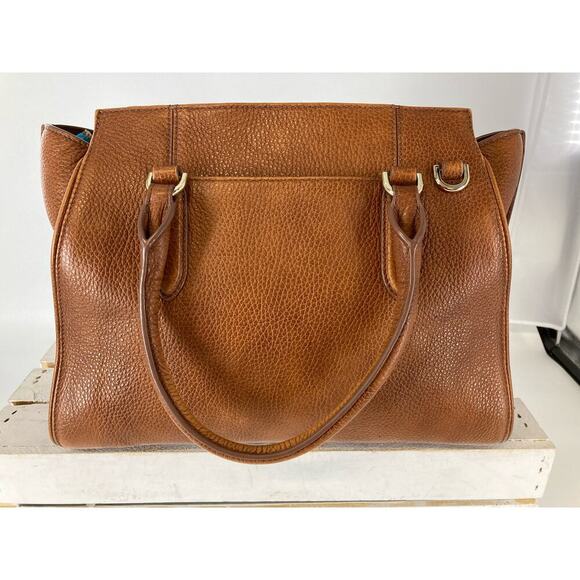 BRAHMIN, LARGE BROWN PEBBLED LEATHER HANDBAG - Picture 6 of 16